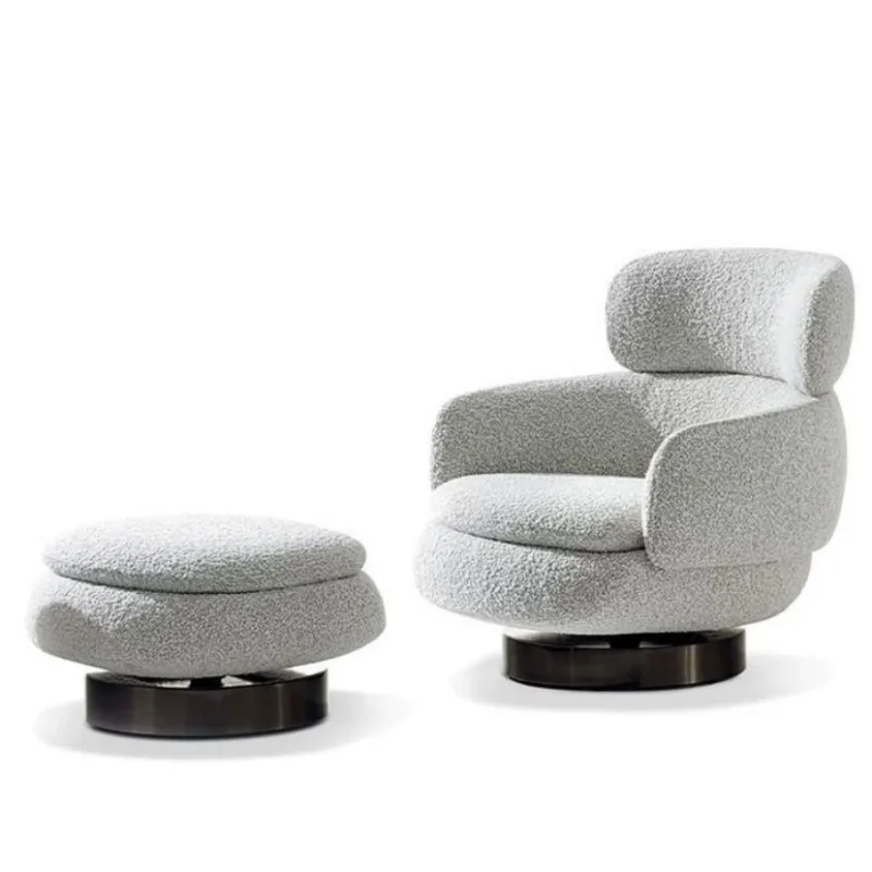 Single sofa Italian light luxury designer hotel premium backrest leisure chair minimalist sofa