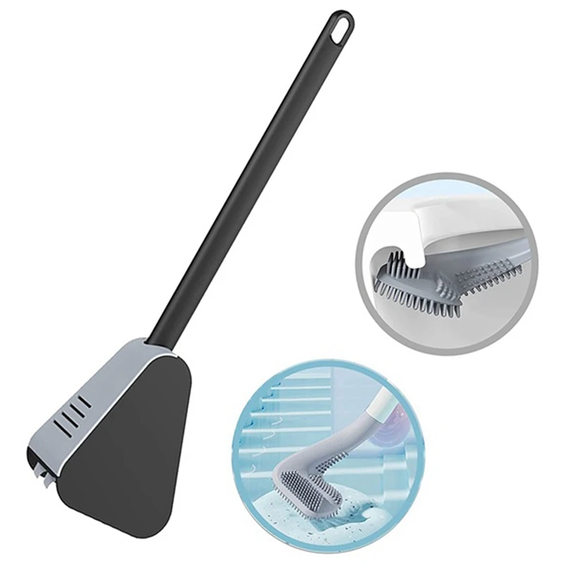 HOT! Long Handled Toilet Brush, Golf Silicone Toilet Brush,Bathroom Toilet Brushes & Holder Set (3 Colours)