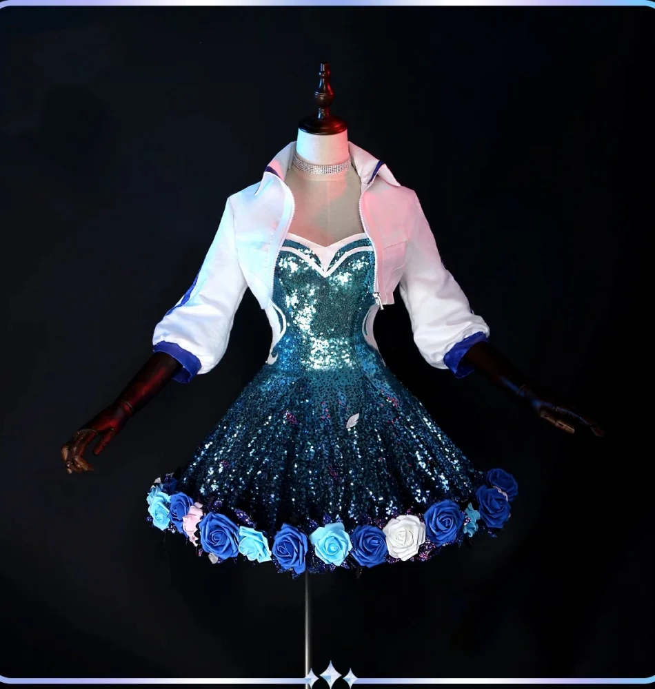 

COWOWO LOL Seraphine Tomorrow Star Cosplay Costume Cos Game Anime Party Uniform Hallowen Play Role Clothes Clothing
