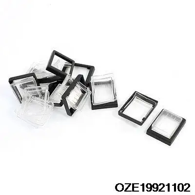 10pcs KCD2 Series Rocker Switch Spare Part Waterproof Cap Black Clear