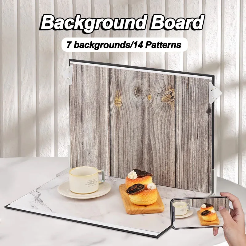 42x30cm Photography Backdrop Board 7 Pcs 2 Sided Photo Background Set 14 Wood Grain Studio Waterproof Product Photographic Props