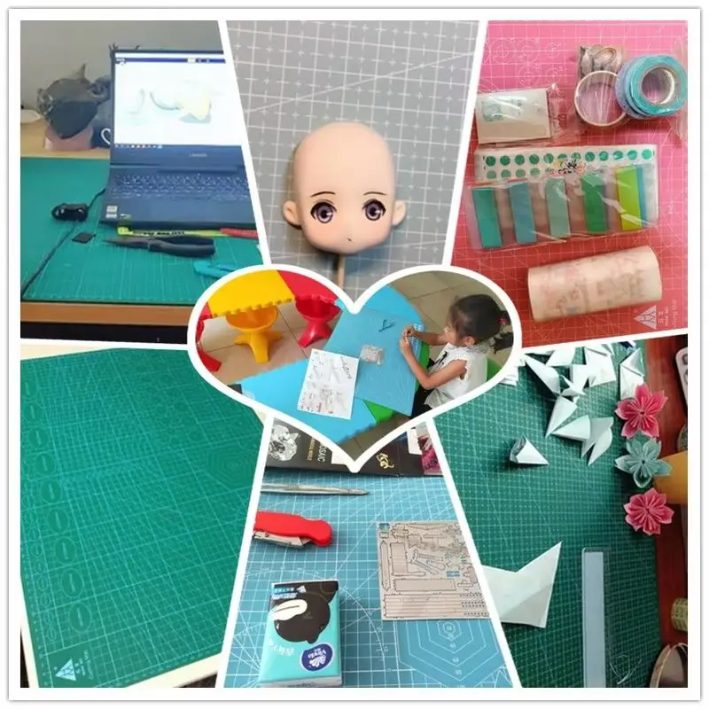 A2 60x45cm Cutting Boards Self-Healing Grid Line Cutting Mats Craft Card Multicolor Double-Sided Desktop Manual Cutting Pads