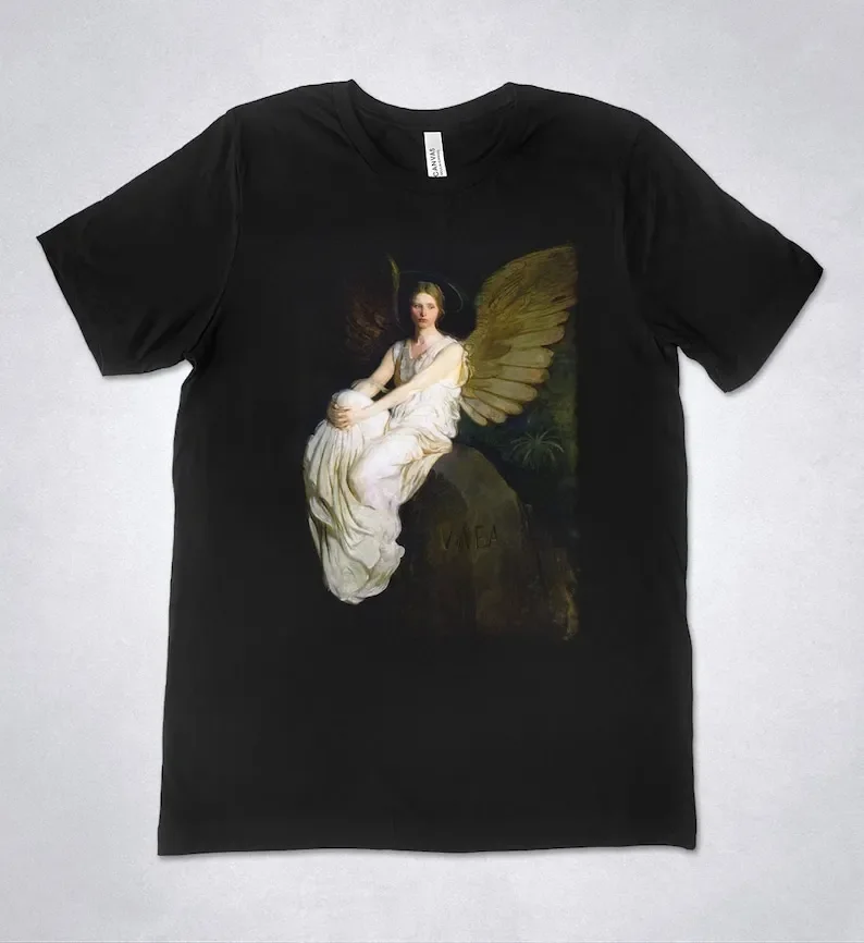 

Angel T-shirt, Abbott Handerson Thayer t-shirt - Stevenson Memorial, Angel painting t-shirt, Art t-shirt, Gothic shirt