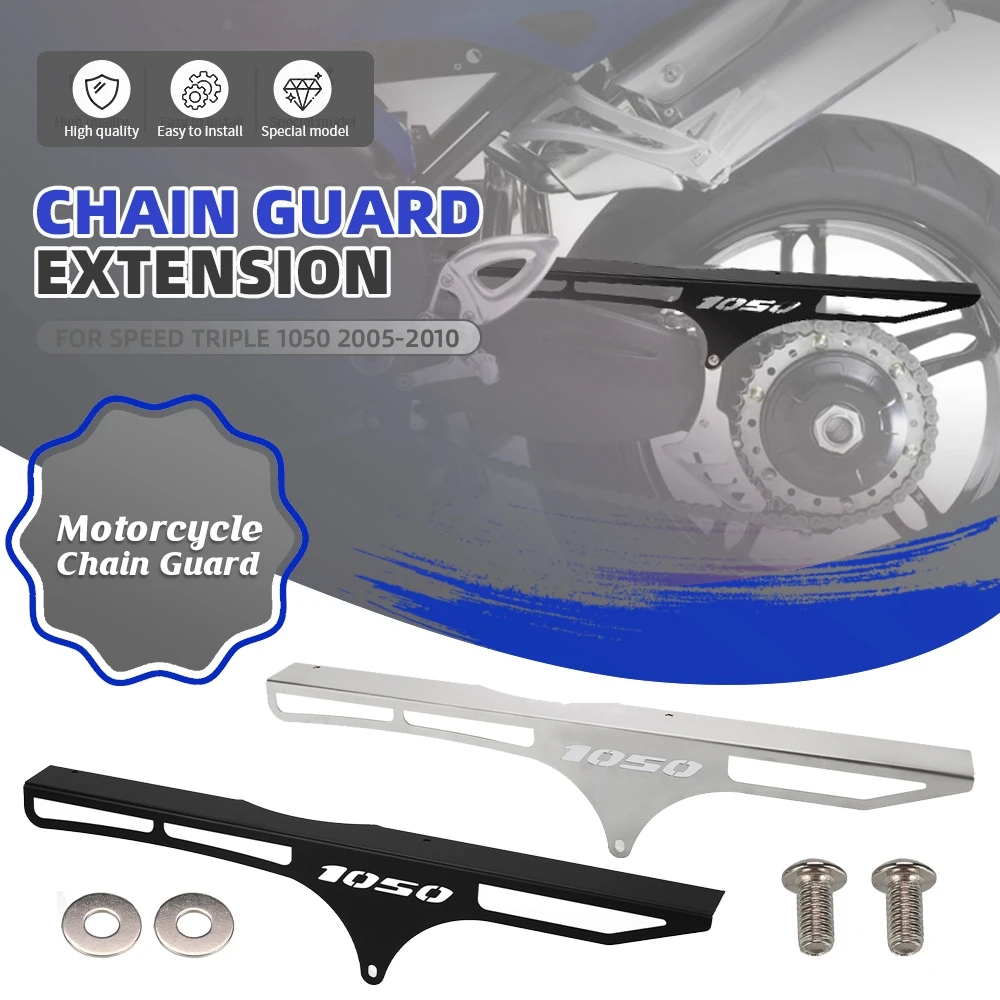 

Motorcycle Sprocket Cover Chain Guard Protector New Chain Guard Extension For Speed Triple 1050 2005-20006-2007-2008-2009-2010