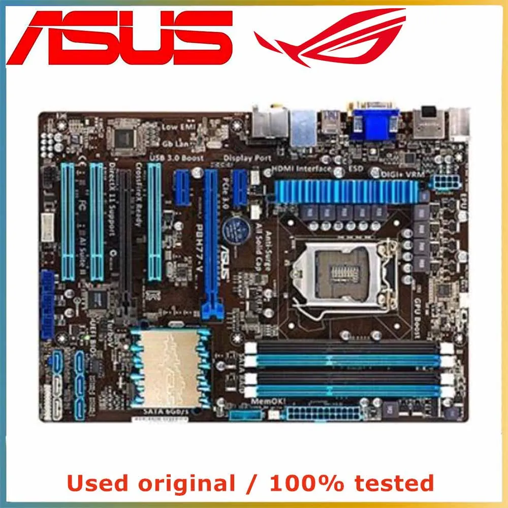 

For ASUS P8H77-V Computer Motherboard LGA 1155 DDR3 32G For Intel H77 P8H77 Desktop Mainboard SATA III PCI-E 3.0 X16