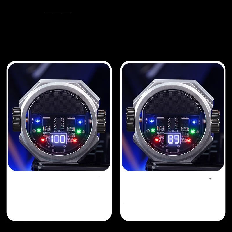 Outdoor Portable EDC Punk Mecha Dual Arc Zinc Alloy Windproof Igniter Camping Hiking Emergency Survival Finger Spinner Tools