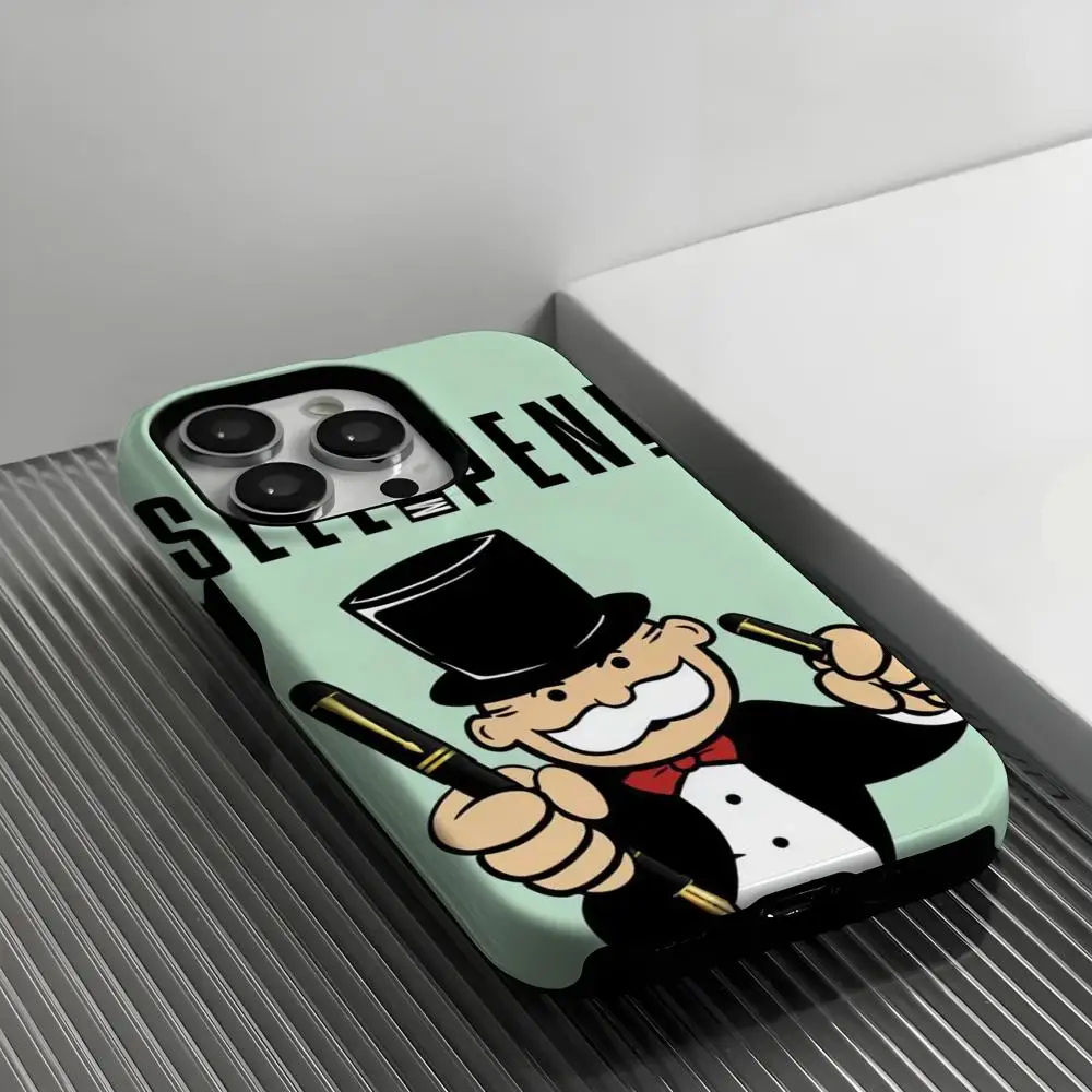 

M-Monopoly M-Millionaire Phone Case INS For IPhone 16 15 14 13 12 11 Pro Max X XR XSMax 7 8 Plus Glossy Film Hard PC Cover