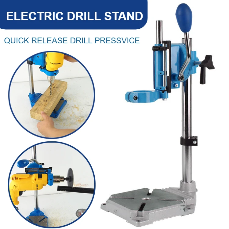 

Multi-function Electric Drill Stand Woodworking Drilling Positioning Table Bench Drill Holder Mini Portable Press & Tool Holder