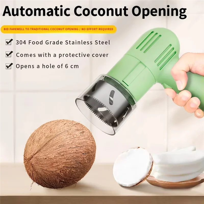 

JHD Automatic Coconut Opener Easy To Open Lightweight Extract Coconut Water Effortlessly For Coconuts Water Coconut Meat