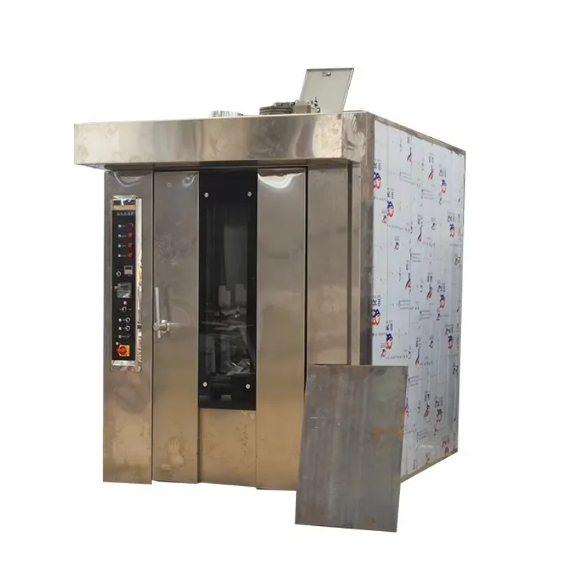 Large Capacity Rotary Rack Oven Industrial Stainless Steel Rotating Baking Oven For Bakery Bread Production Customized
