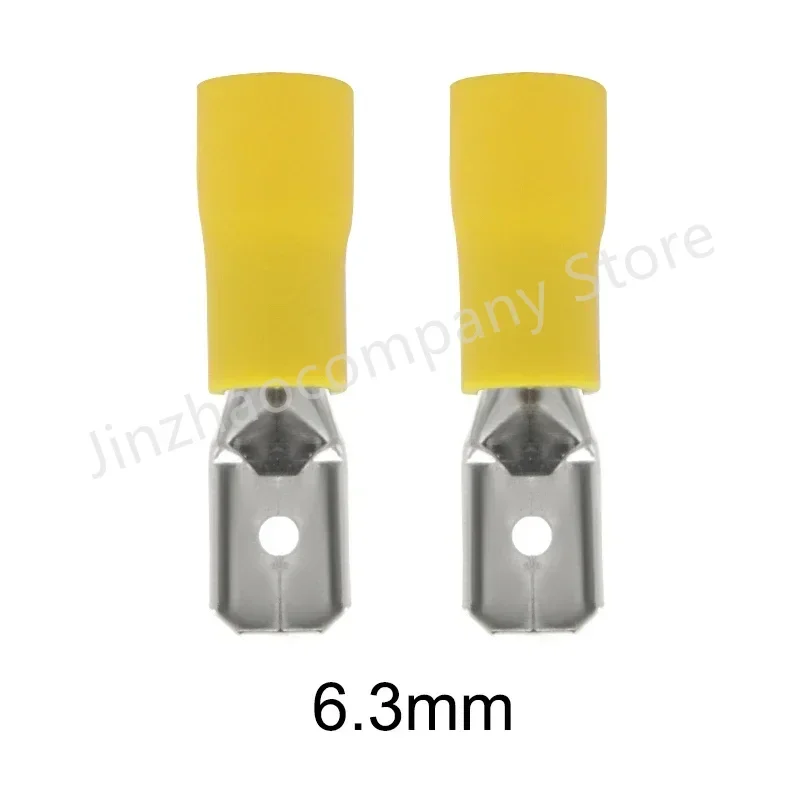 100/50/10pc Male Red blue yellow 2.8mm 4.8mm 6.3mm Insulated Electrical Crimp Terminal Spade Wire Connector Cable Wire Connector