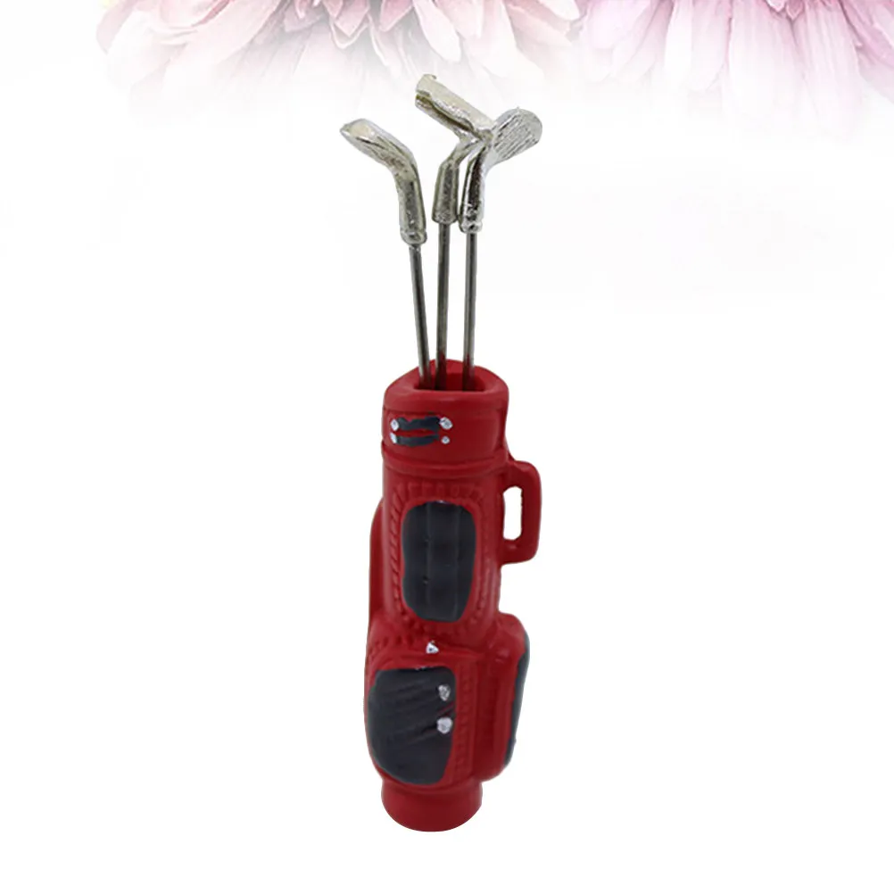 4Pcs Mini Golfclubs Set Realistic Portable Accessories for 1 12 Scale Mini House Scene Decoration Creative Gifts for Kids