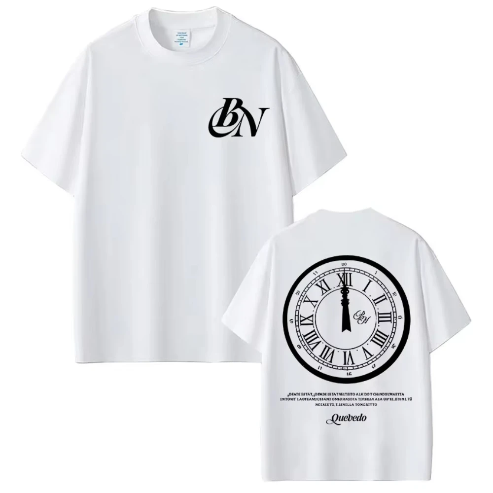 

Футболка Quevedo Buenas Noches Album 2025, мужская и женская повседневная модная хлопковая футболка с коротким рукавом, ретро-футболка в стиле Харадзюку с круглым вырезом