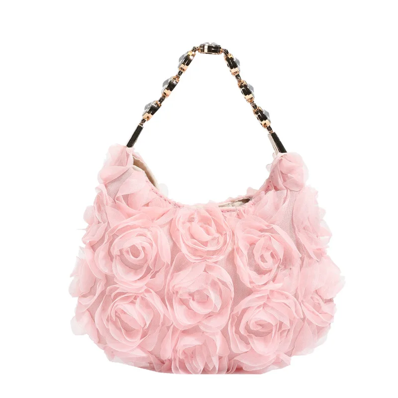 

Luxury Rose Flower Tote Bags for Ladies,Prom Dresses for Women,Bag for Women Elegant,Wedding Items,Party Bag