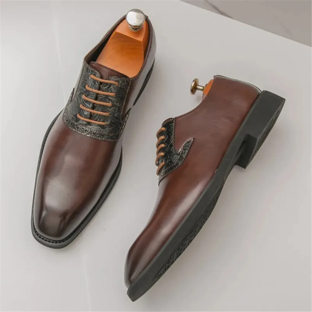 

Модные дизайнерские мужские туфли-оксфорды с заостренным носком на шнуровке для свадьбы, выпускного вечера и официальных мероприятий