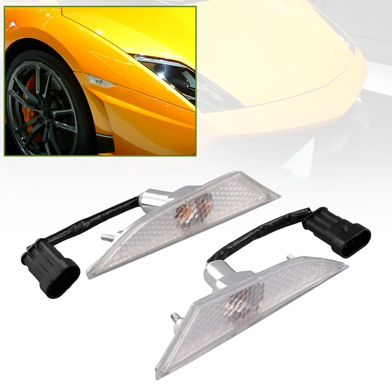 Car Front Side Corner Light Turn Signal Indicator Side Marker Parking Lamp For Lamborghini Gallardo LP560 LP570