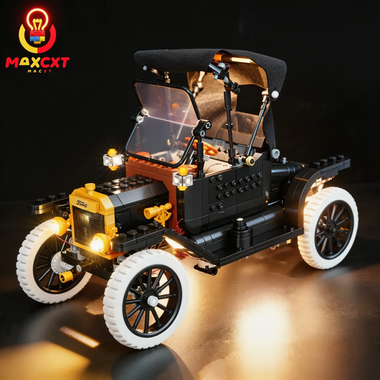 MAXCXT LED Light Set For LEGO 11376 Ford Model T Car DIY Decorative Lamp （Not Include Building Blocks ﻿）