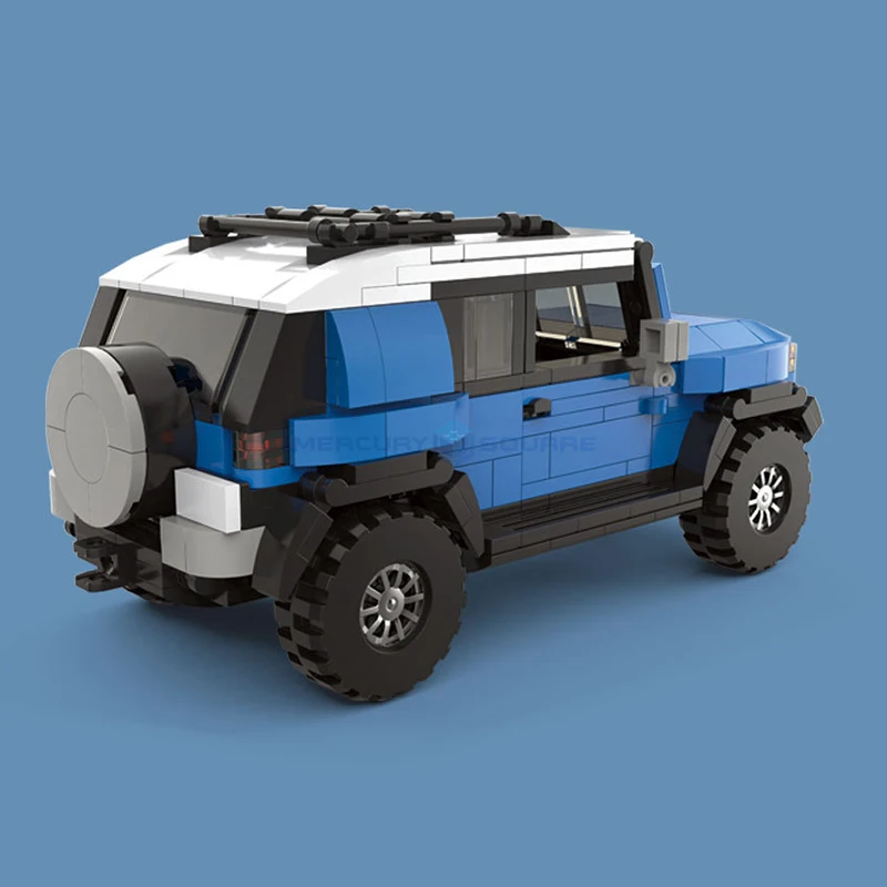 Blue Jeep FJ40 MOC PB8806 Building Blocks Off-road Vehicle Bricks Model DIY High Tech Toy Ideas Gift Boys Kids Girls Adults