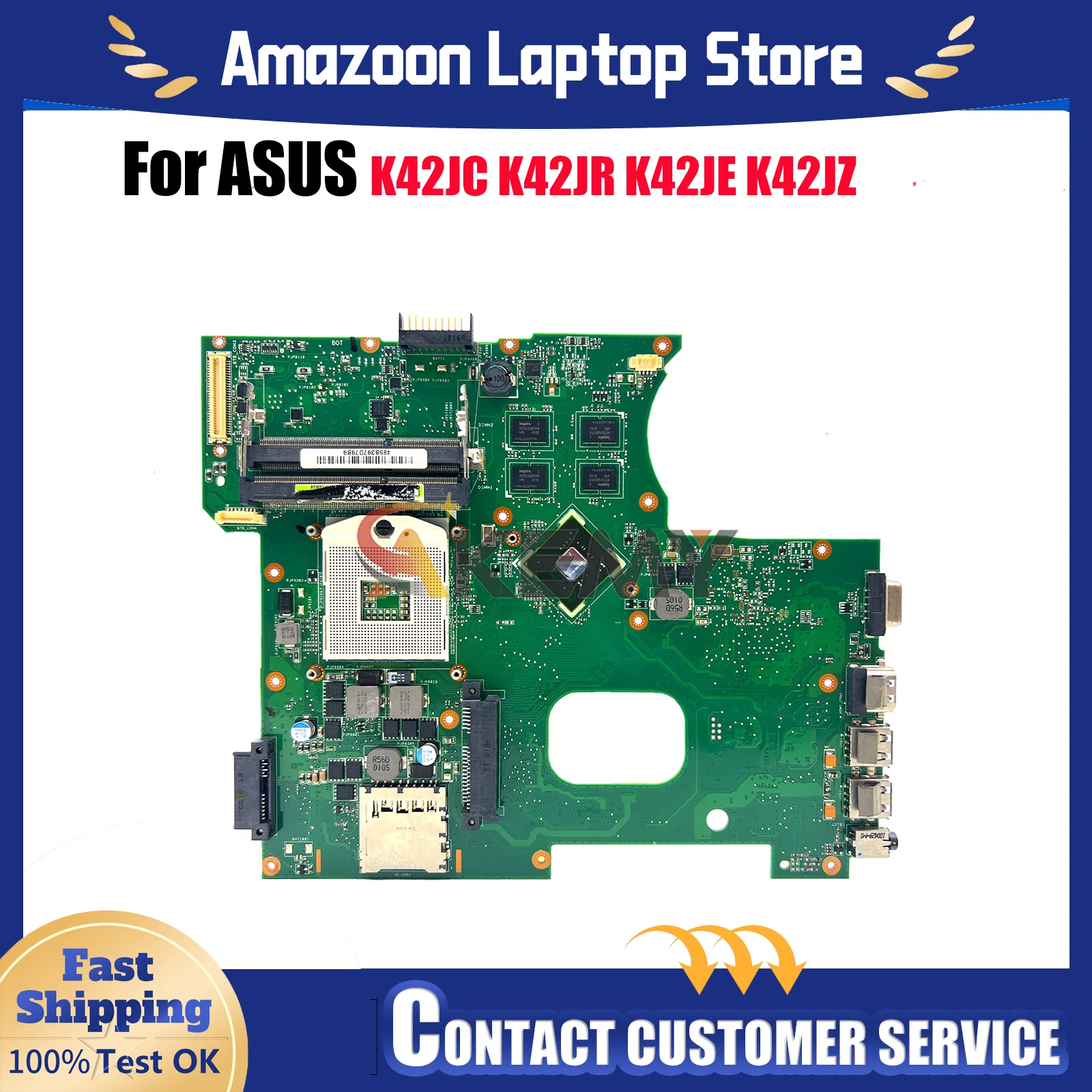 

K42JC Материнская плата для ноутбука ASUS X42J A42J K42JC K42JP K42JR K42JZ K42JA K42J K42JE K42JY K42JZ Материнская плата 100% тестовая быстрая доставка