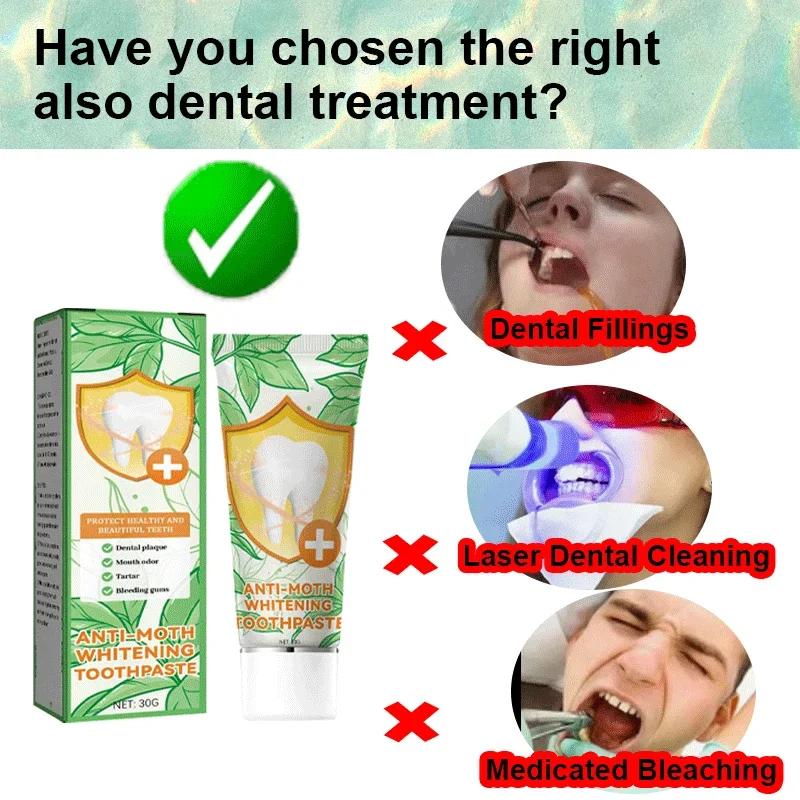 Advanced Formula Toothpaste for Teeth Whitening and Calculus Removal for Plaque and Periodontitis Prevention Cavities Protection