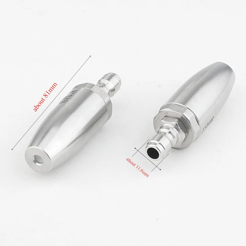 Car Wash Accessories High Pressure Water Gun Nozzle Stainless Steel Lotus Nozzle 360° Rotating Rust Removing Quick Connector