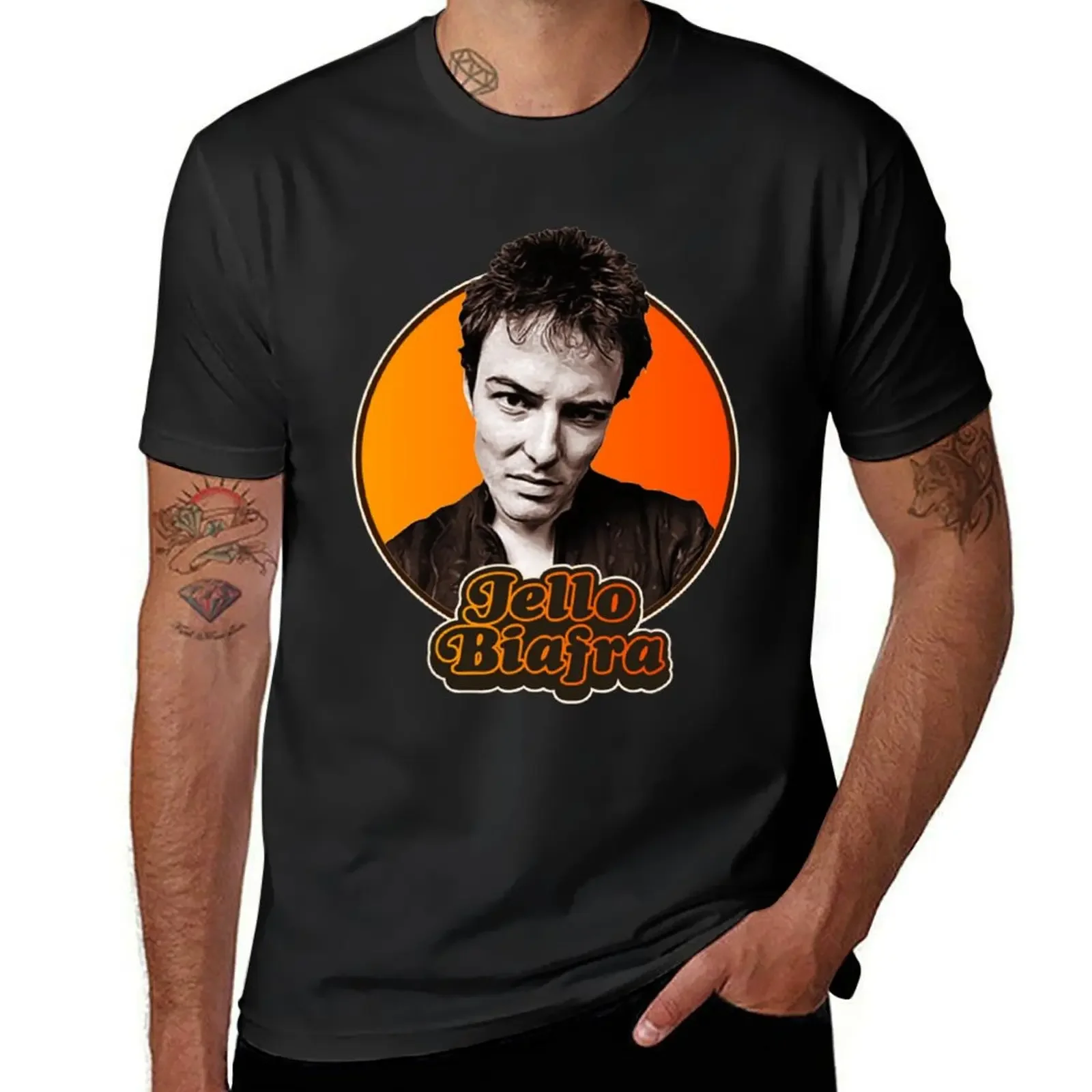 Retro Jello Biafra Tribute T-shirt tops blacks mens t shirts