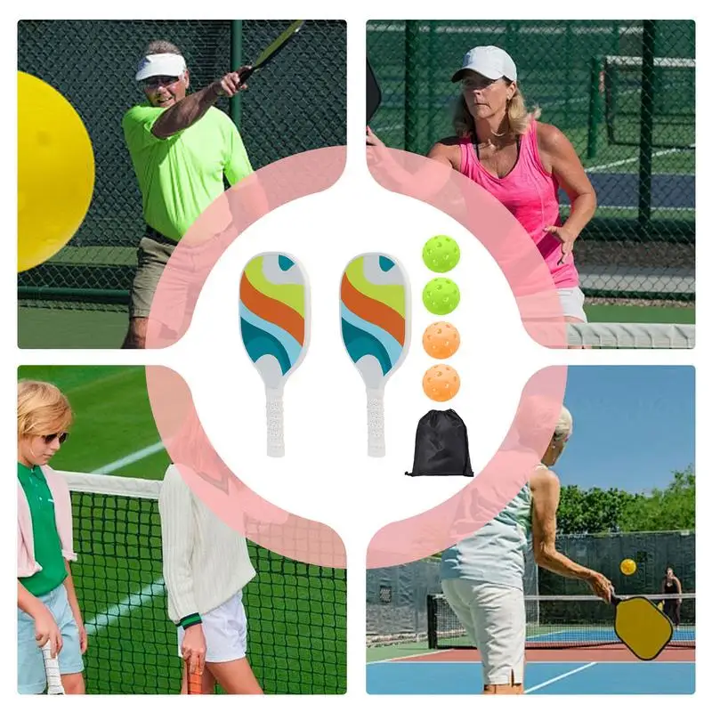 Ball Paddles Set Ball Sport Racket With Ball And Bag Sports Ball Paddle Lightweight Large Paddles Portable Sport Accessories For