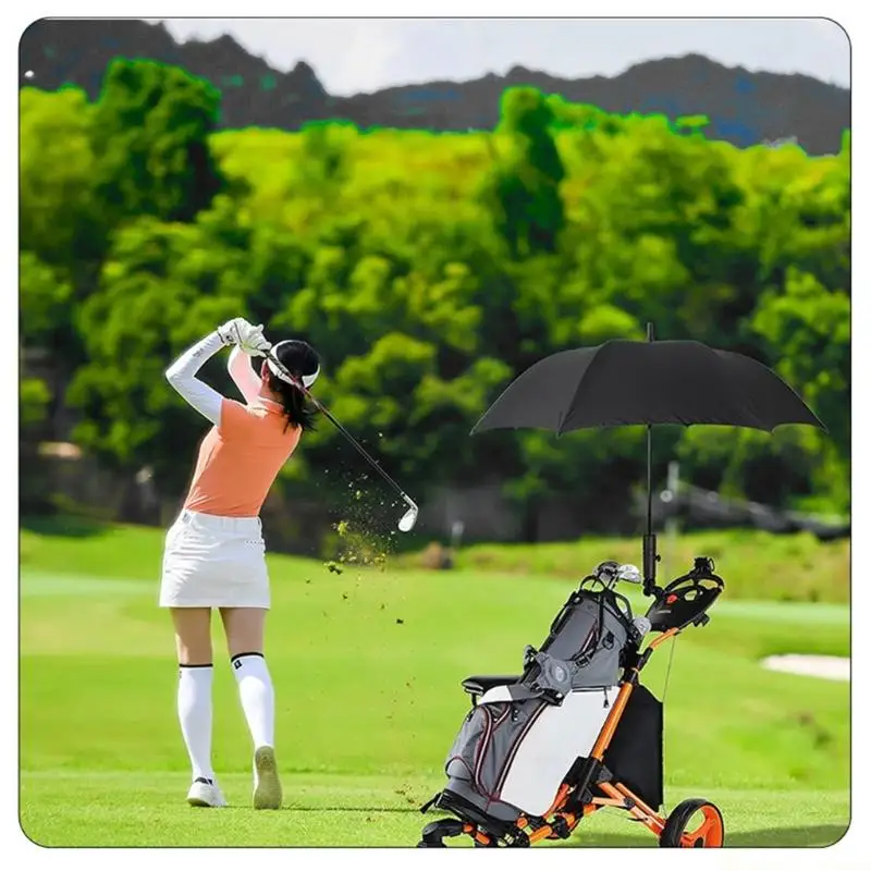 31BE Golf Umbrella Holder Stand Adjustable Golf Cart Umbrella Stand Easy Use