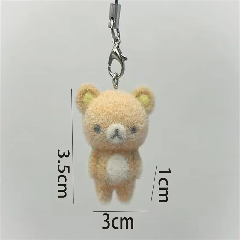 Kawaii Rilakkuma سهل الدب المحمول قلادة المفاتيح لطيف يتدفقون كسول دمية الراتنج قلادة كاميرا CCD معلقة هدية #2