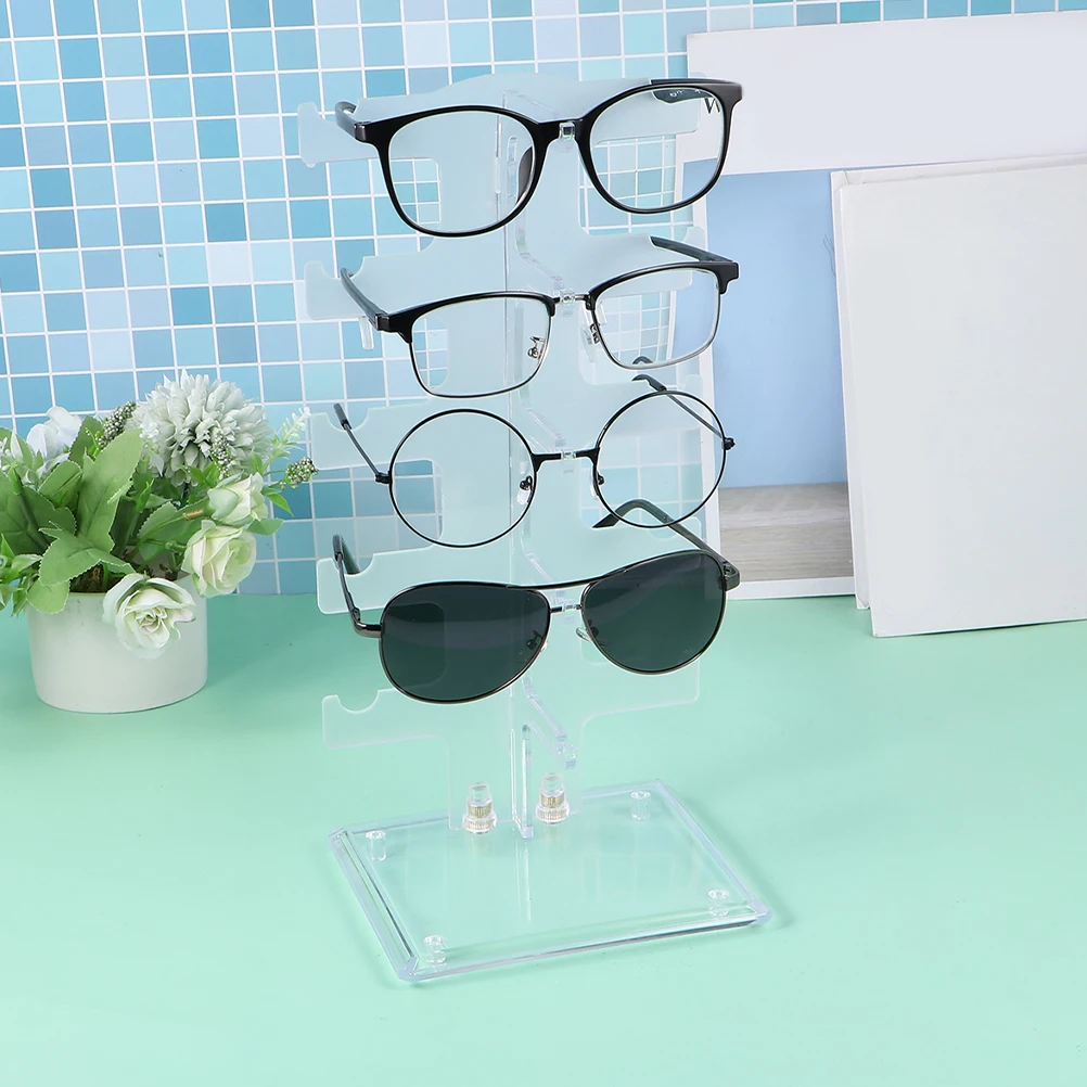 

Glasses Display St Eyeglass Holder Desk Jewelry Rack Acrylic Sunglasses Eyeglasses 5 Pairs Plastic Material Easy Access