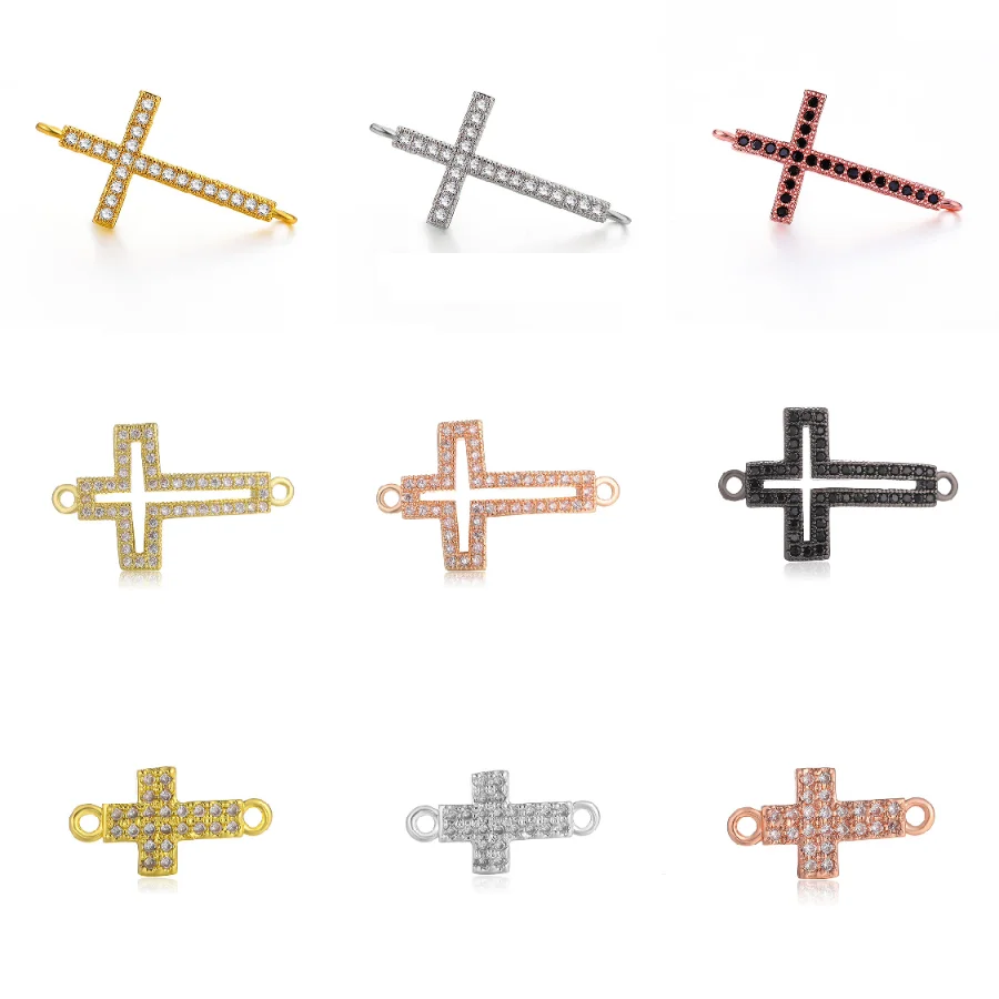 

JUYA Copper Cross Bracelets Necklace Connectors Diy Accessories Handmade Making Supplies For Jewelry Findings Components