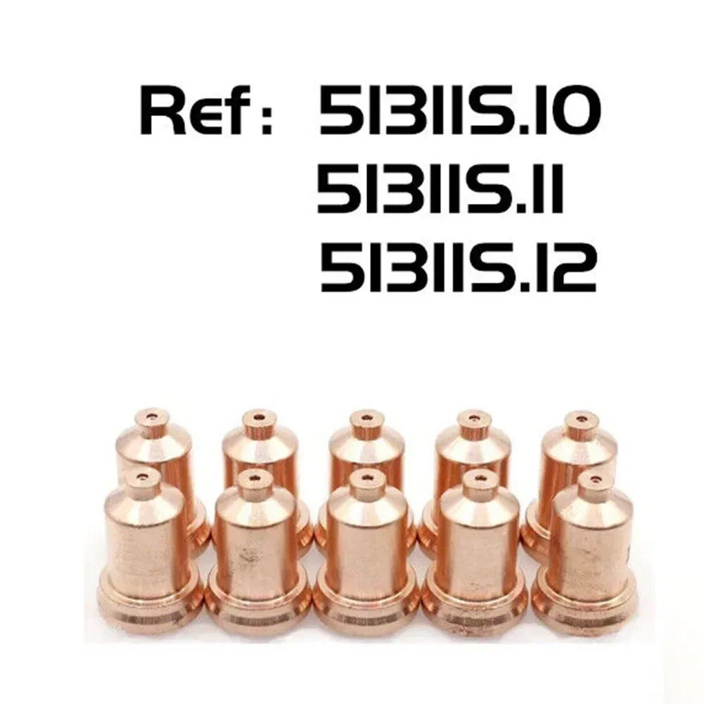 

10pcs 51311S Tips 1.2mm 1.1mm 1.0mm For Everlast Plasma Torch IPT-80 PT80 PT-80 Copper Plasma Nozzle Plasma Cutters