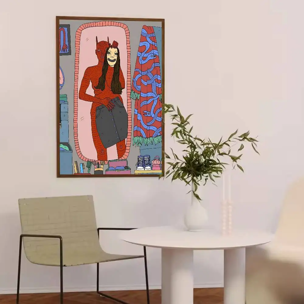 بولي ولا الفن ملصق ورقة طباعة غرفة المعيشة المنزلي غرفة نوم مدخل بار مقهى الفن اللوحة الديكور #4