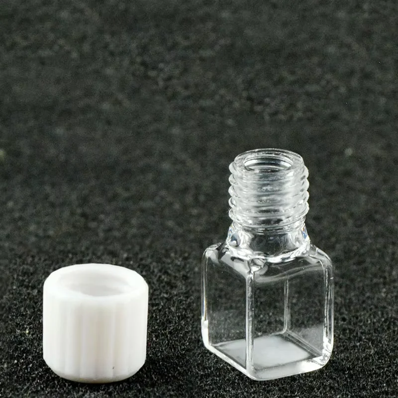 JGS1 10mm Quartz Cuvette Fluorescent Low Screw Mouth Four Side Transparent Sample Cell With Cover