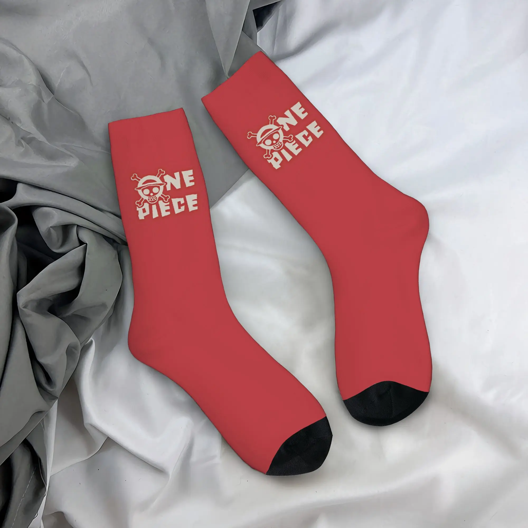 

Funny Sock One Piece Straw Hat Rock Quality Pattern Printed Men Socks Novelty Men's Socks