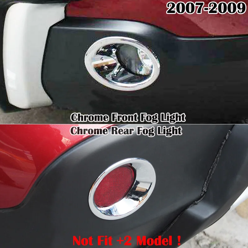 For Nissan Qashqai Dualis J10 2007 2008 2009 - 2013 Chrome Front Rear Fog Light Cover Frame Auto Trim Car Styling Accessories