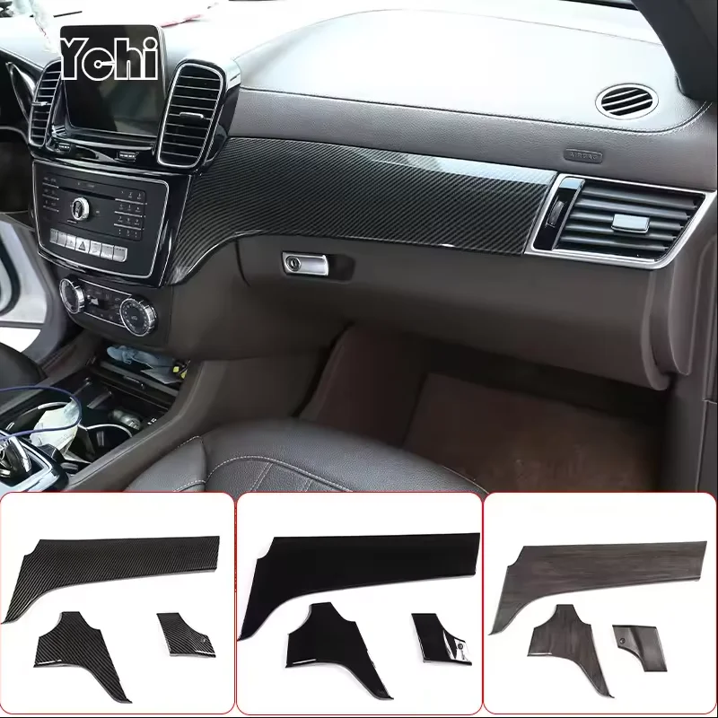 

ABS Plastic Car Interior Center Console Protection Panel Cover Trim Accessory For Mercedes Benz GLE 350 GLS 400 Class 2016-2019
