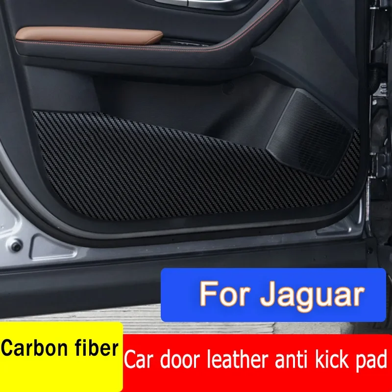 

Для Jaguar XEL 2020-2024 дверь автомобиля противоударная накладка из углеродного волокна кожаная защитная пленка наклейки декоративный коврик автоаксессуары