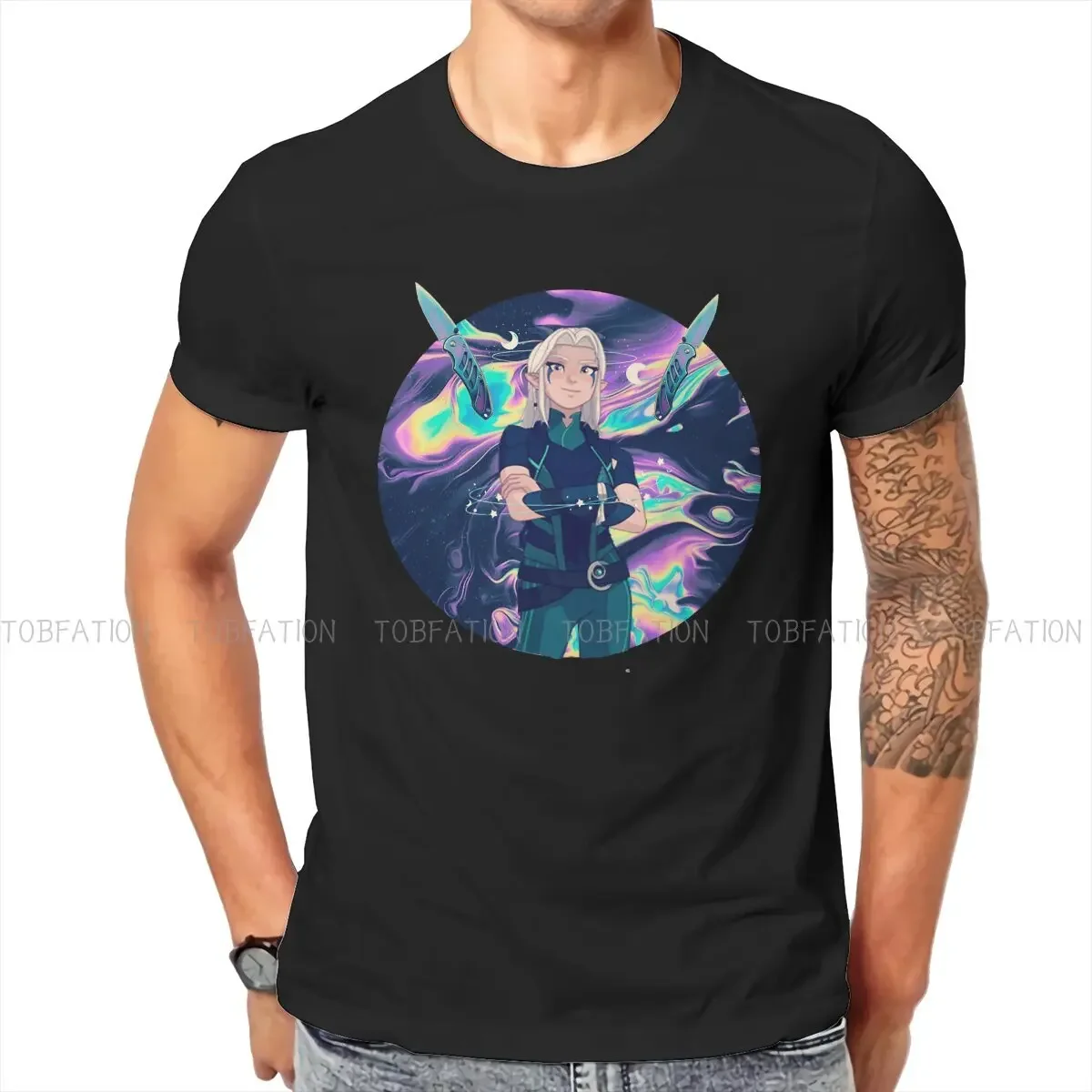 The Dragon Prince Rayla Callum Ezran Zym Bait Polyester TShirts Cool Essential Distinctive Homme T Shirt Funny Tops Size S-6XL