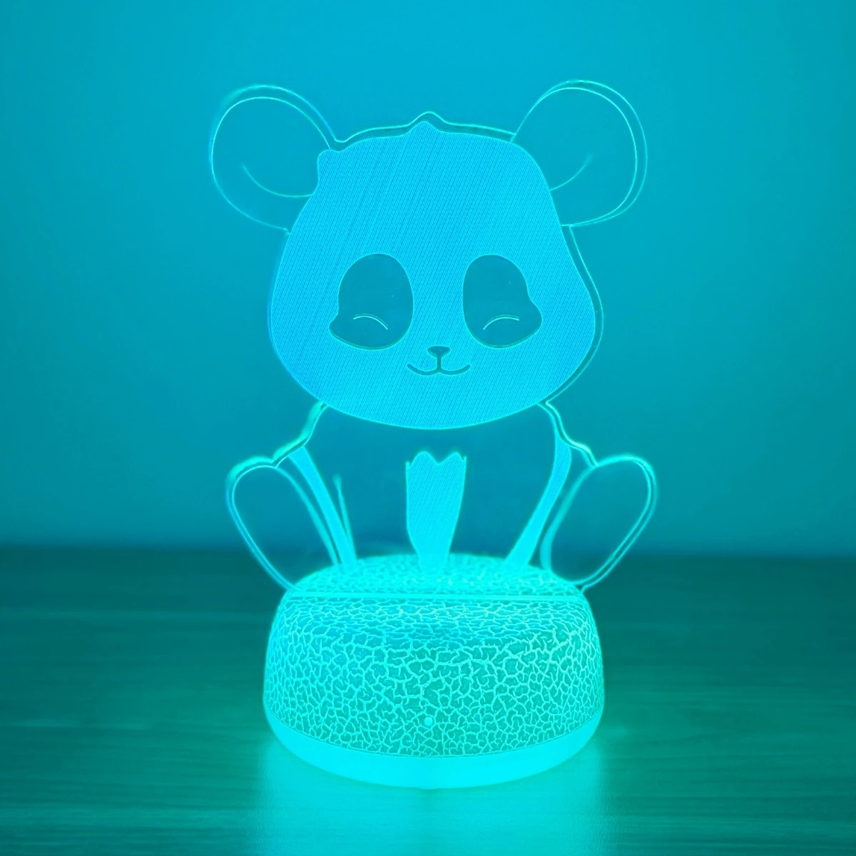 Panda 3D veilleuse USB alimenté décoration de fête d'anniversaire saint valentin lit lumière meubles décoration lumière d'ambiance