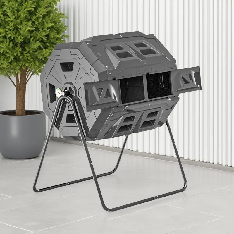 Household Garden Leaf Rotary Compost Bin School Outdoor Garden Food waste Fermentation Flip Compost Bucket