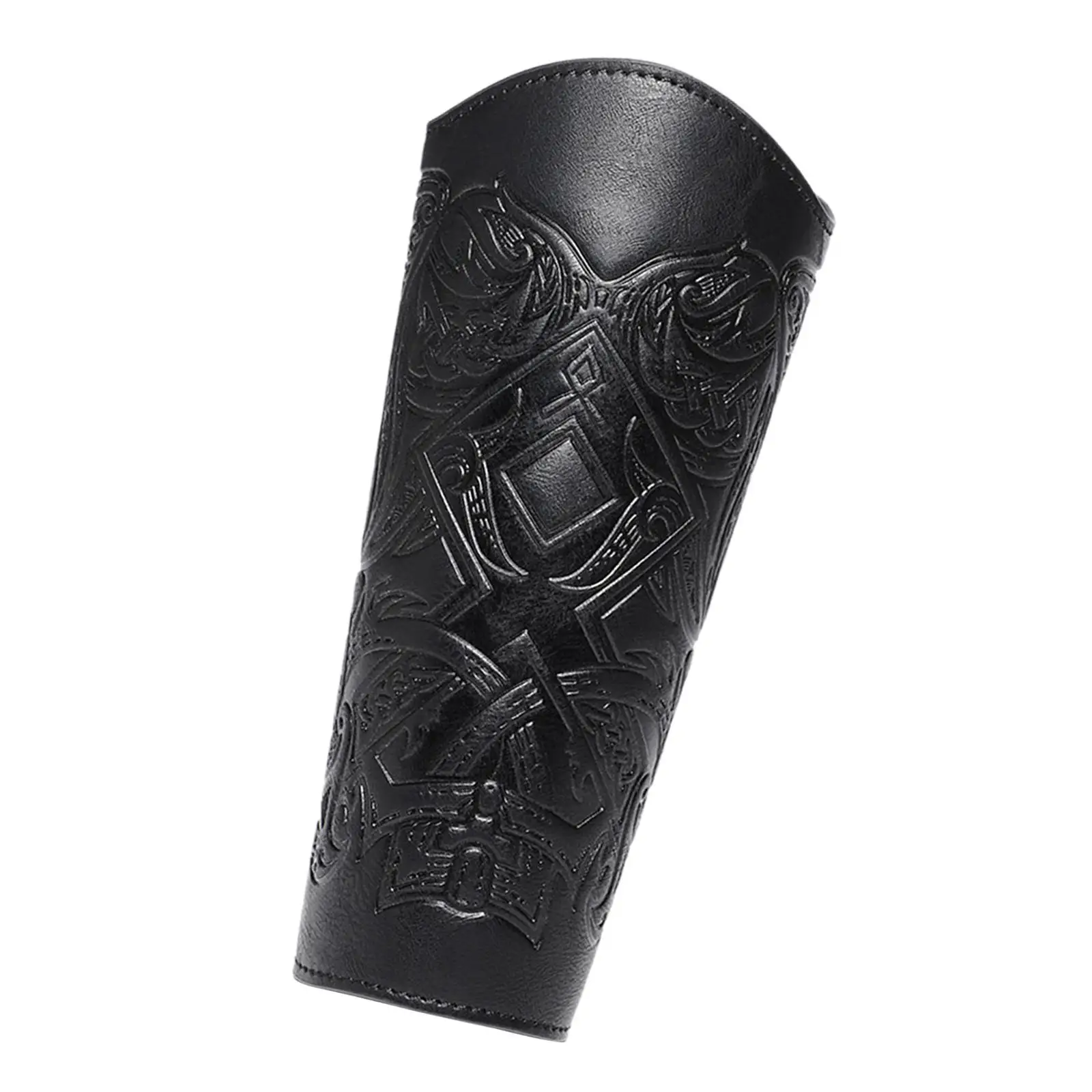 중세 팔 보호대 PU 가죽 조절 가능한 손목 보호대 레트로 스타일 팔 보호대 의상 소품 가면 무도회 파티용