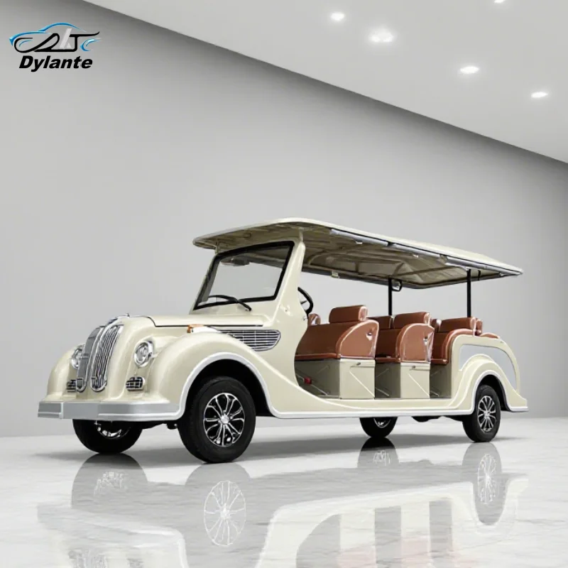 72v150ah 5KW Battery Powered Classic Antique Electric Tourist Sightseeing Bus Vintage Antique Classic Car Wedding