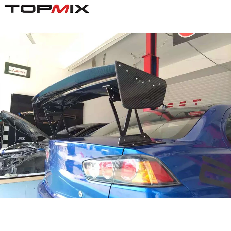 For Mitsubishi Lancer Evolution VII/VIII/IX/X VT-Style Double-Layer Carbon Fiber Rear Wing Spoiler view 6