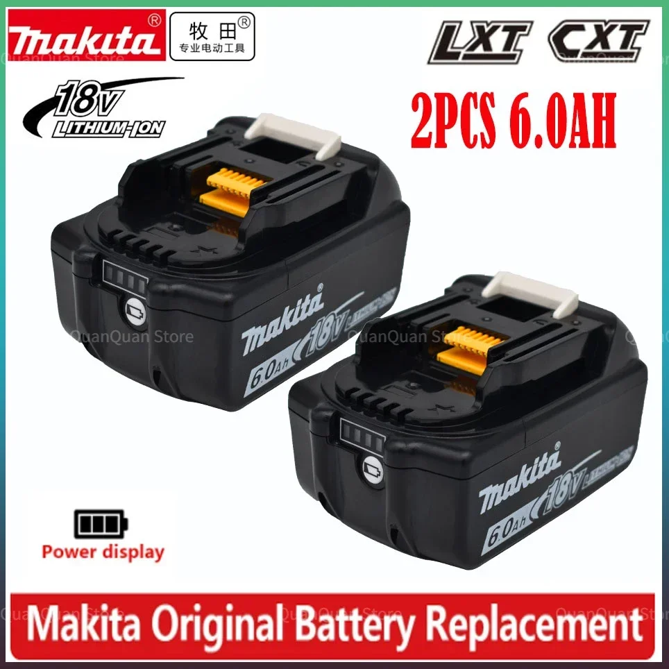 

Makita Original 18V 6.0Ah Li-Ion Rechargeable Battery 18v drill Replacement Batteries BL1830 BL1840 BL1850 BL1860B