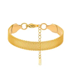 Stainless Steel Knitted Mesh Bracelet for Women,  Gold Plated Wrist Chain Waterproof  Anti Tarnish