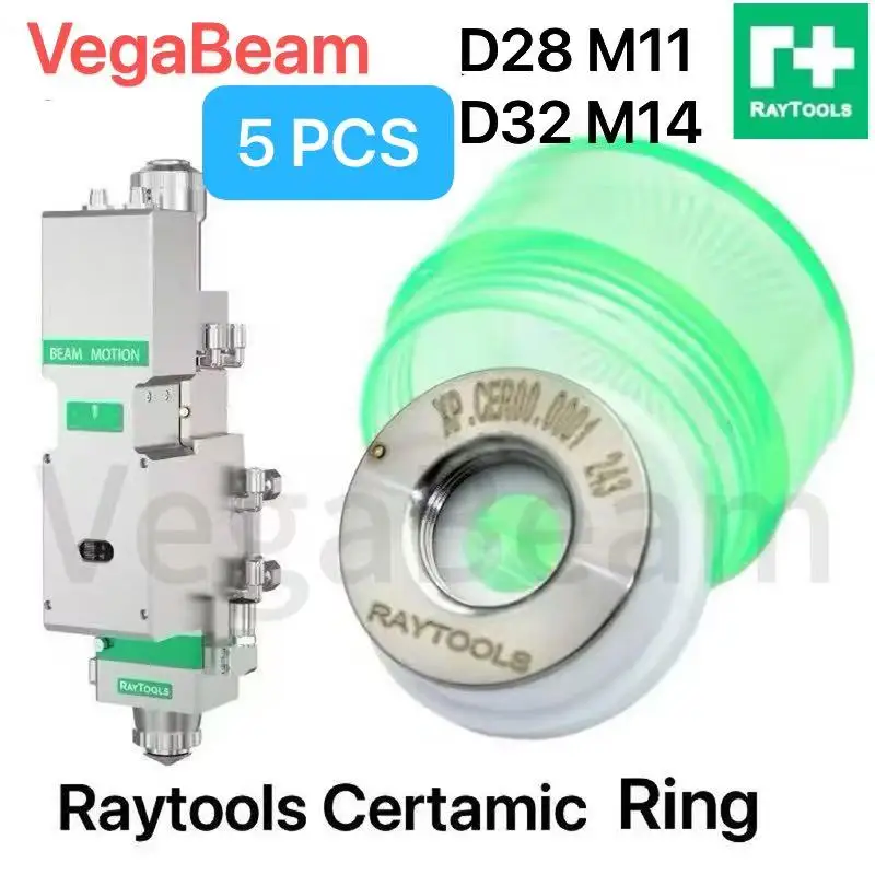 

5 PCS Raytools Ceramic Ring D28 M11&D32 M14 laser Nozzle Ceramic Holder For Raytools BM109 BM111 BT210 BT240 Fiber Cutting Head