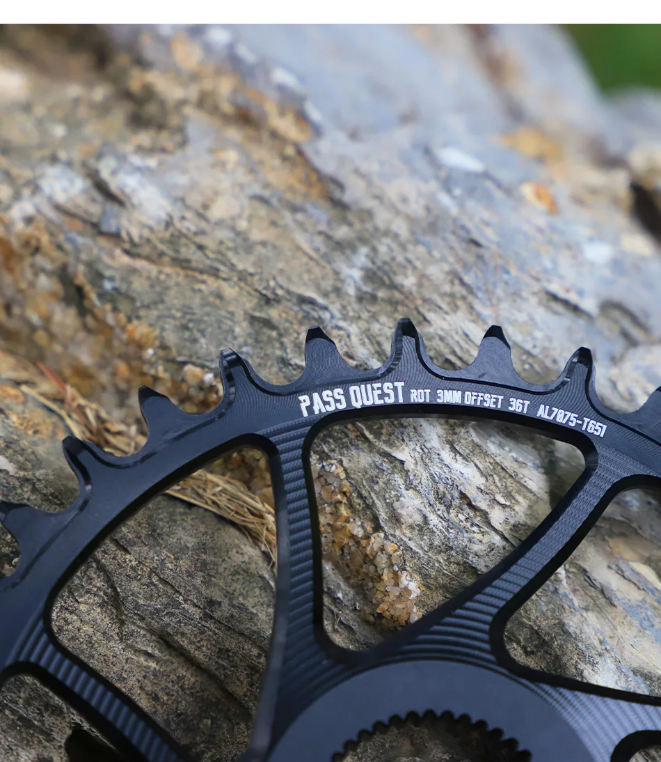 Silber 3mm Offset Für Rotor VEGAST ALDHU CRANKS Mountainbike Direkt Montieren Kettenblätter 36T 38T 40T 42T 44T 46T48T Kettenblatt – Detail 13