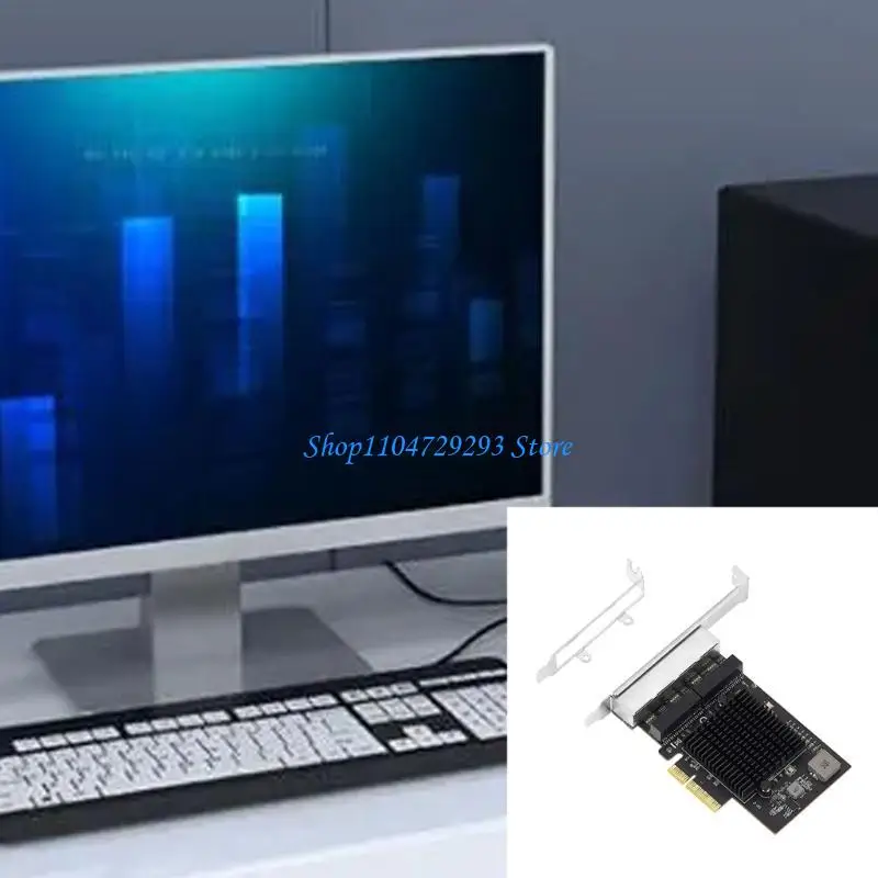 Y2GD 4ポートPCIEネットワーキングカード8125B 2.5ギガビットRJ45 LAN PCIEXPRESSアダプター100/1000M/2500MBPS PCIEアダプター用デスクトップ
