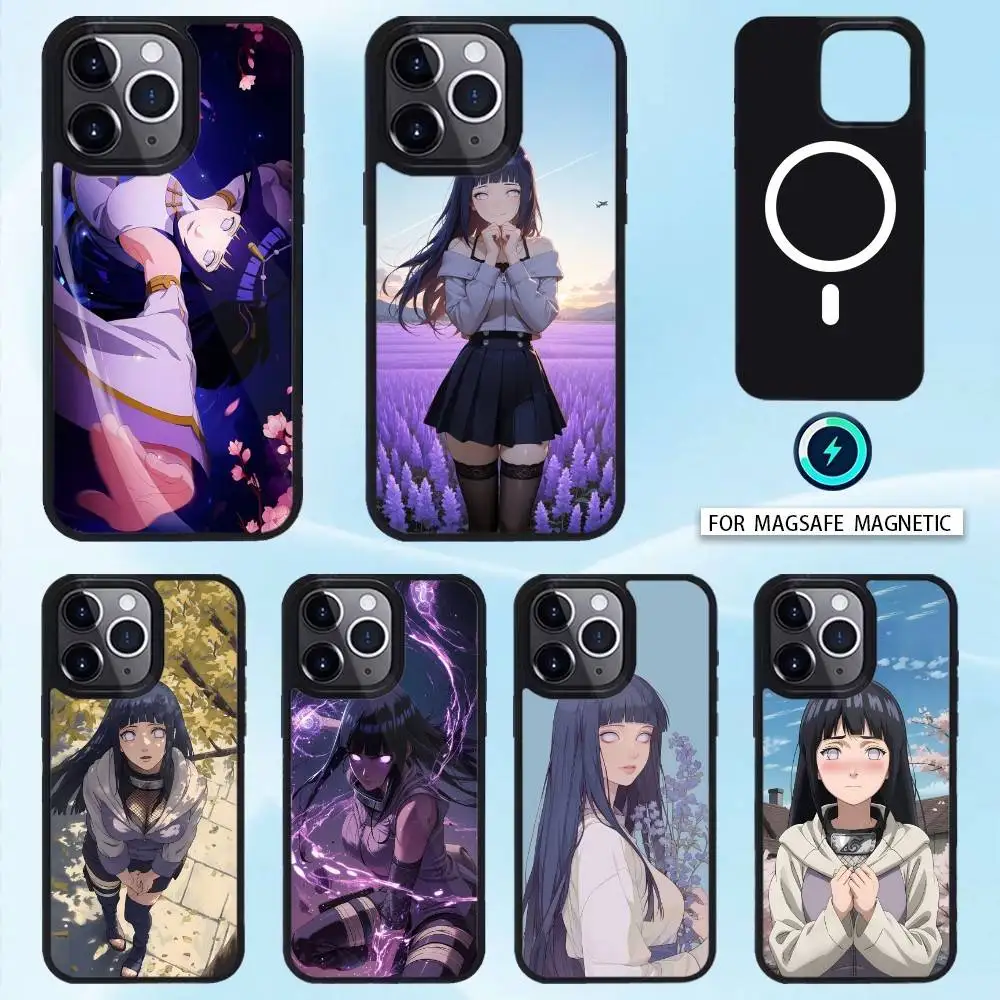 

H-Hinata Anime H-Hyuga Phone Case For iPhone 16,15,14,13,12,Pro,Max For Magsafe Magnetic Wireless Charging